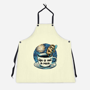 Life Is Not A Race-Unisex-Kitchen-Apron-glitchygorilla