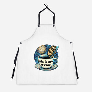 Life Is Not A Race-Unisex-Kitchen-Apron-glitchygorilla