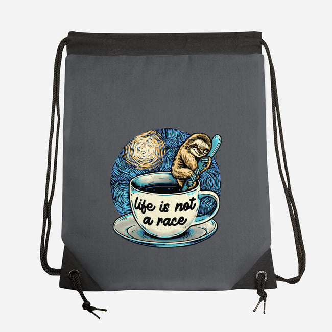 Life Is Not A Race-None-Drawstring-Bag-glitchygorilla