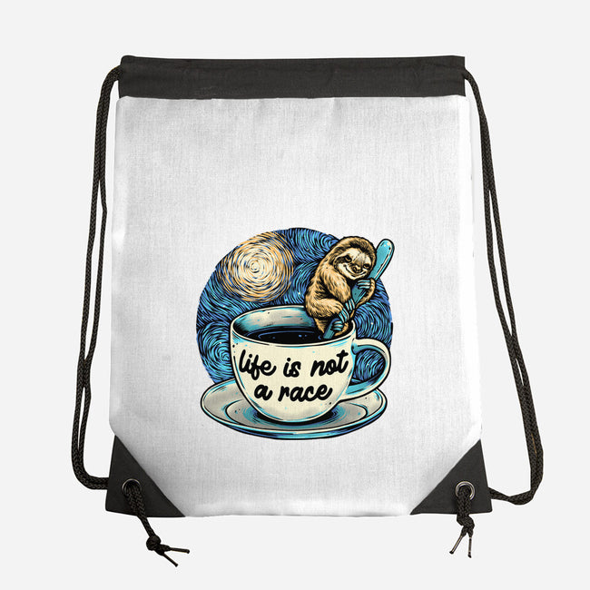 Life Is Not A Race-None-Drawstring-Bag-glitchygorilla