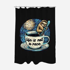 Life Is Not A Race-None-Polyester-Shower Curtain-glitchygorilla