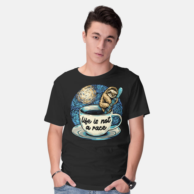 Life Is Not A Race-Mens-Basic-Tee-glitchygorilla