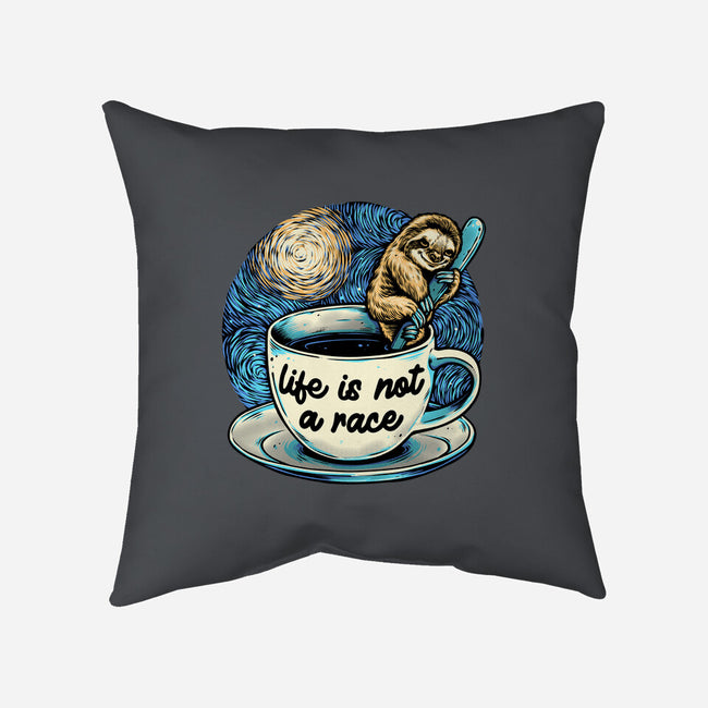 Life Is Not A Race-None-Removable Cover w Insert-Throw Pillow-glitchygorilla