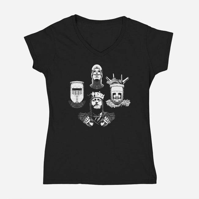 Knights Rhapsody-Womens-V-Neck-Tee-NMdesign