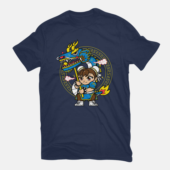 The Blue Dragon Dancer-Womens-Fitted-Tee-krisren28
