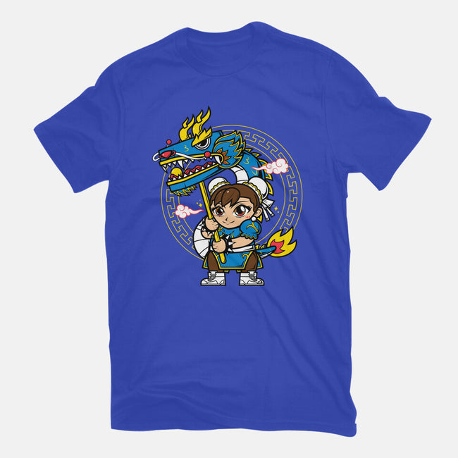 The Blue Dragon Dancer-Womens-Fitted-Tee-krisren28