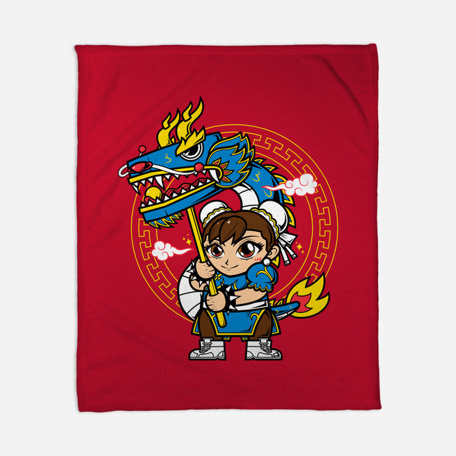 The Blue Dragon Dancer-None-Fleece-Blanket-krisren28