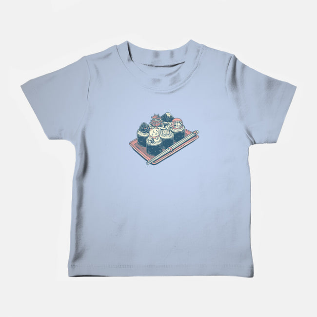 Sushi Family-Baby-Basic-Tee-glitchygorilla