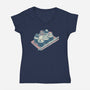 Sushi Family-Womens-V-Neck-Tee-glitchygorilla