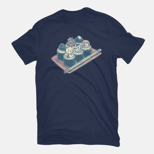 Sushi Family-Womens-Fitted-Tee-glitchygorilla