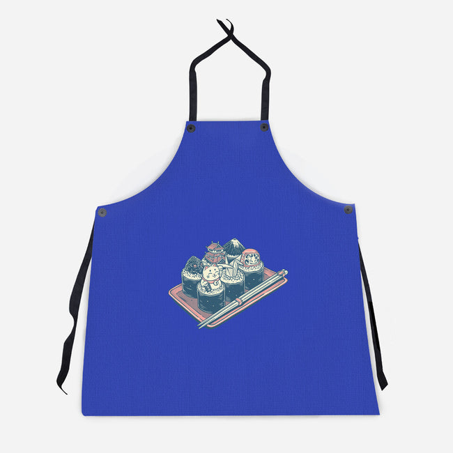 Sushi Family-Unisex-Kitchen-Apron-glitchygorilla