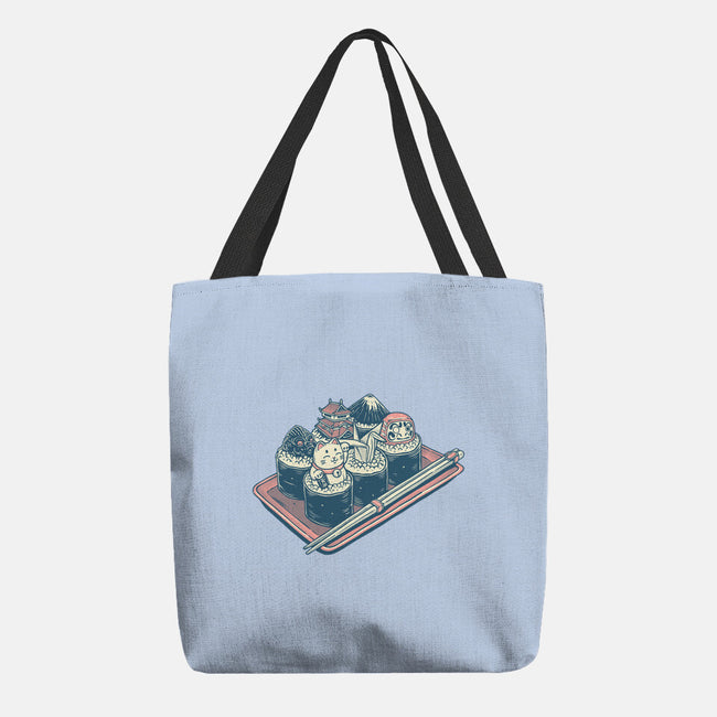 Sushi Family-None-Basic Tote-Bag-glitchygorilla