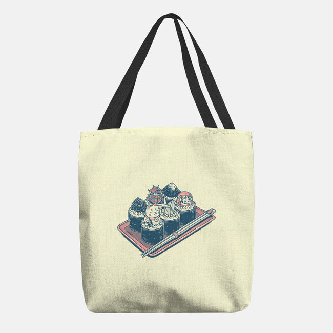 Sushi Family-None-Basic Tote-Bag-glitchygorilla