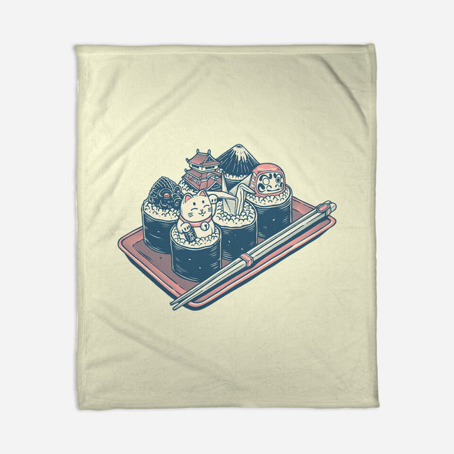 Sushi Family-None-Fleece-Blanket-glitchygorilla