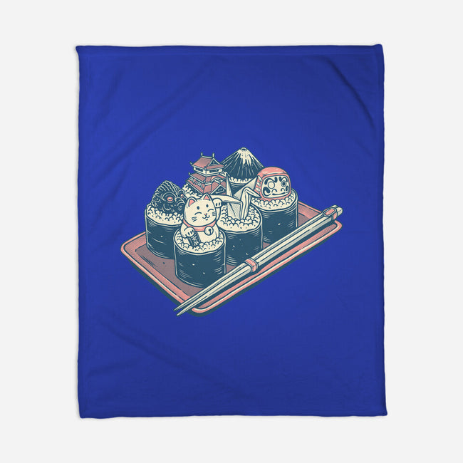 Sushi Family-None-Fleece-Blanket-glitchygorilla