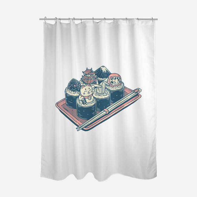 Sushi Family-None-Polyester-Shower Curtain-glitchygorilla