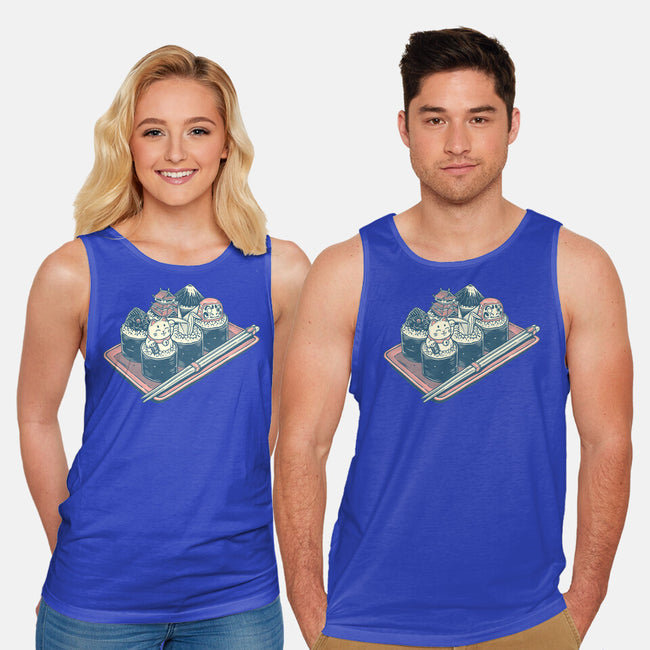 Sushi Family-Unisex-Basic-Tank-glitchygorilla