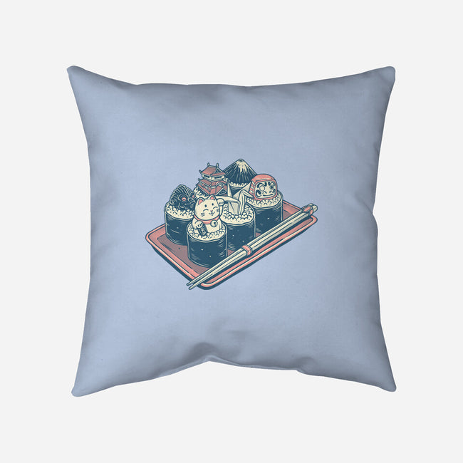 Sushi Family-None-Removable Cover w Insert-Throw Pillow-glitchygorilla