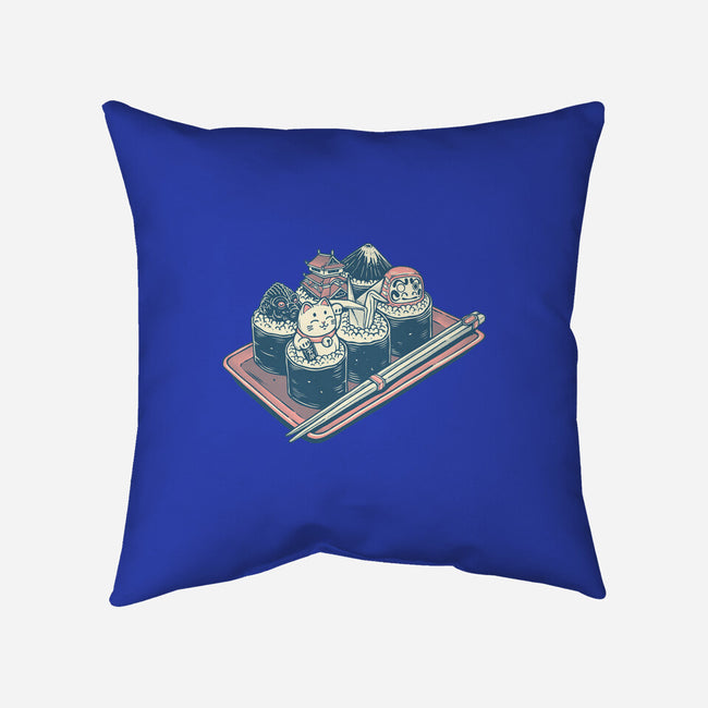 Sushi Family-None-Removable Cover w Insert-Throw Pillow-glitchygorilla