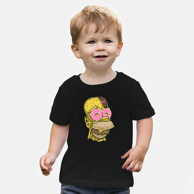 Snack Head-Baby-Basic-Tee-glitchygorilla