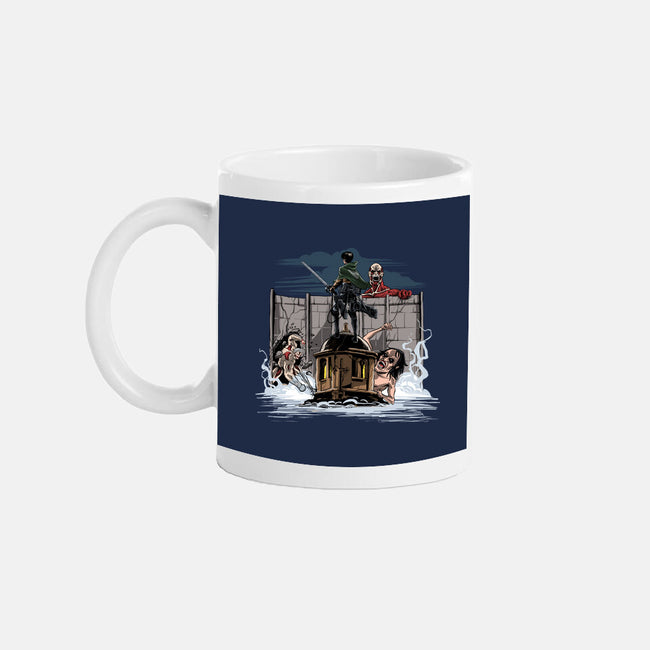 Wanderer Above The Sea Of Titans-None-Mug-Drinkware-zascanauta