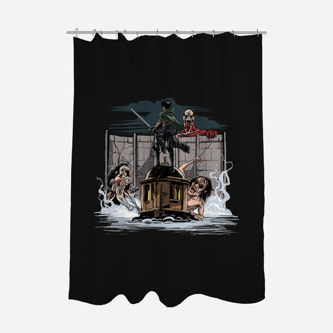 Wanderer Above The Sea Of Titans-None-Polyester-Shower Curtain-zascanauta