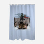 Wanderer Above The Sea Of Titans-None-Polyester-Shower Curtain-zascanauta