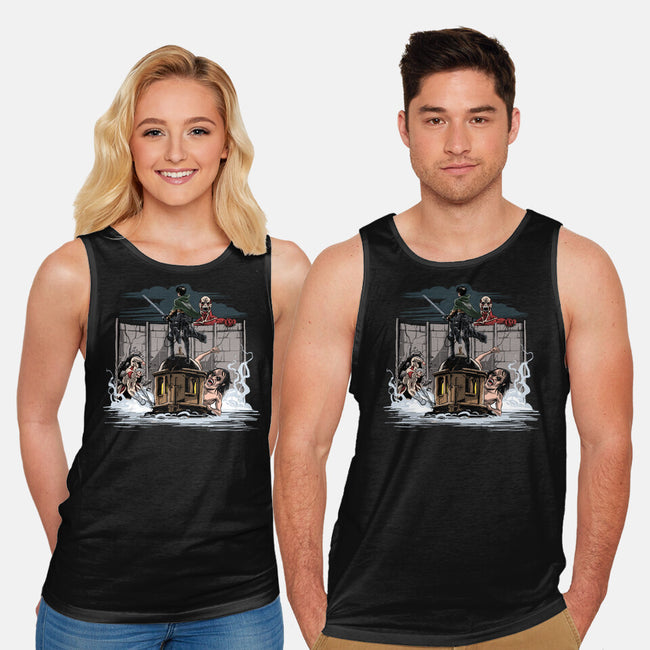 Wanderer Above The Sea Of Titans-Unisex-Basic-Tank-zascanauta