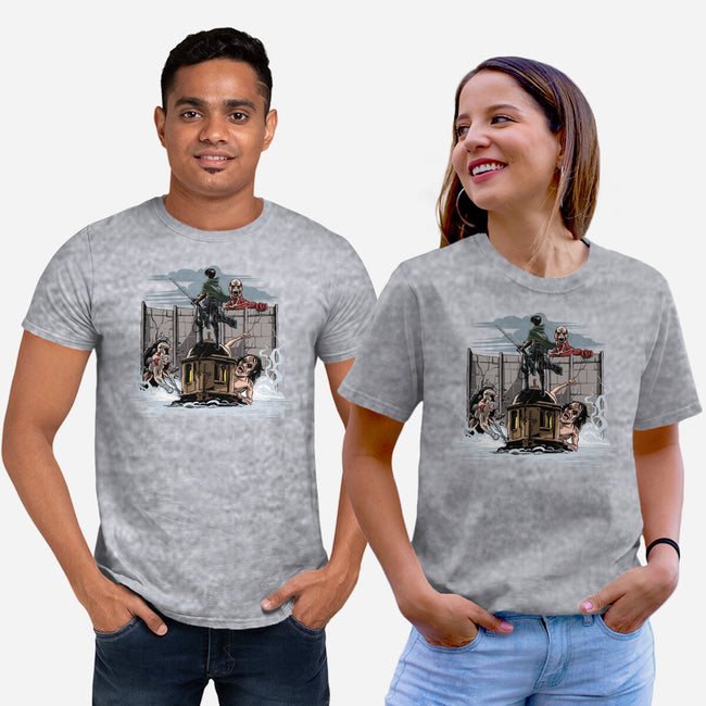 Wanderer Above The Sea Of Titans-Unisex-Basic-Tee-zascanauta