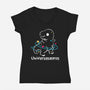 Universasaurus-Womens-V-Neck-Tee-NemiMakeit