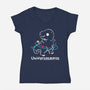 Universasaurus-Womens-V-Neck-Tee-NemiMakeit