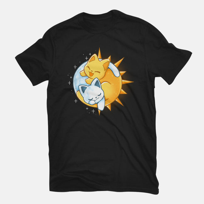 Sun Moon Kitten-Unisex-Basic-Tee-Vallina84