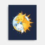 Sun Moon Kitten-None-Stretched-Canvas-Vallina84