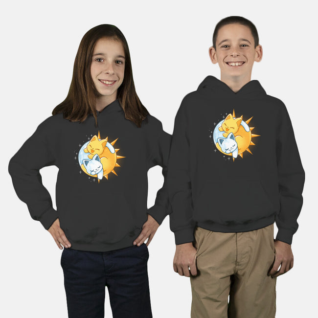 Sun Moon Kitten-Youth-Pullover-Sweatshirt-Vallina84