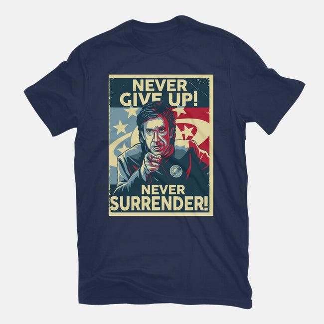 Never Give Up-Womens-Fitted-Tee-daobiwan