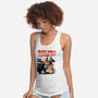 Back To The Police-Womens-Racerback-Tank-zascanauta