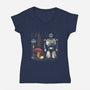 My Neighbor Robot-Womens-V-Neck-Tee-Betmac