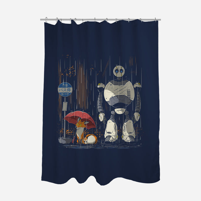 My Neighbor Robot-None-Polyester-Shower Curtain-Betmac