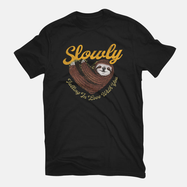 Slowly In Love Sloth-Mens-Heavyweight-Tee-dandingeroz