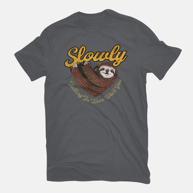 Slowly In Love Sloth-Mens-Heavyweight-Tee-dandingeroz