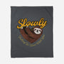 Slowly In Love Sloth-None-Fleece-Blanket-dandingeroz