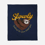 Slowly In Love Sloth-None-Fleece-Blanket-dandingeroz