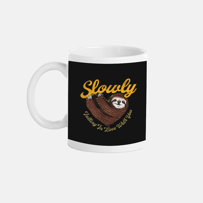 Slowly In Love Sloth-None-Mug-Drinkware-dandingeroz