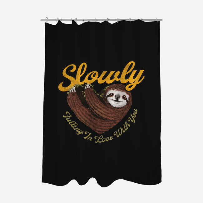 Slowly In Love Sloth-None-Polyester-Shower Curtain-dandingeroz