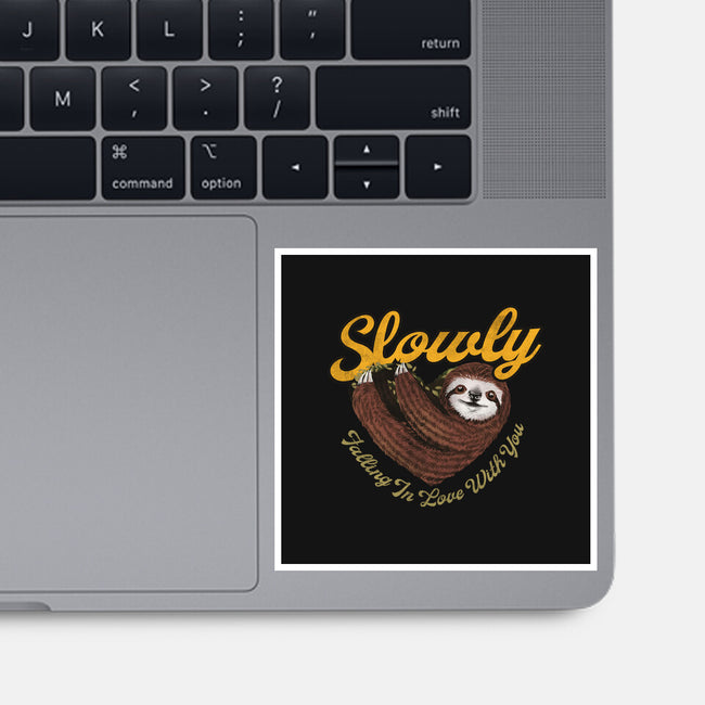 Slowly In Love Sloth-None-Glossy-Sticker-dandingeroz