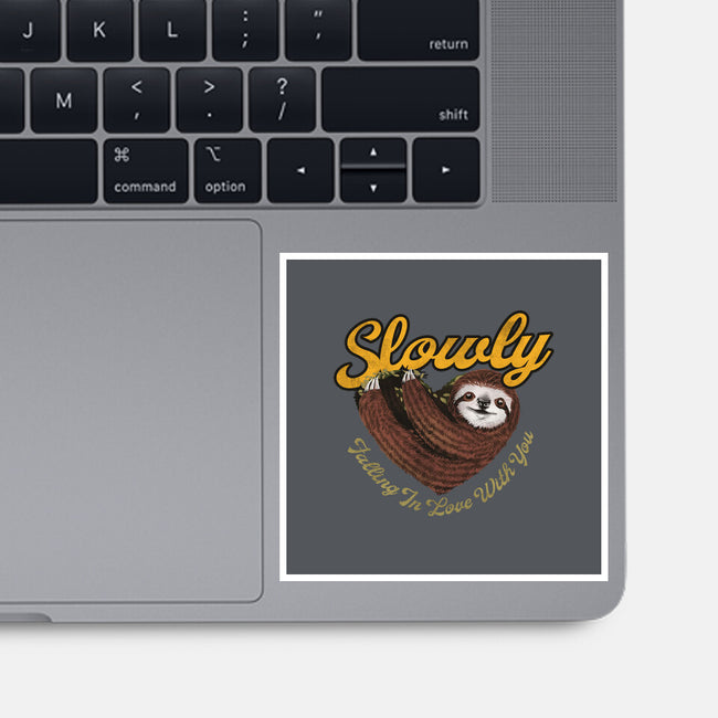 Slowly In Love Sloth-None-Glossy-Sticker-dandingeroz