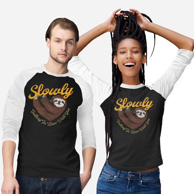 Slowly In Love Sloth-Unisex-Baseball-Tee-dandingeroz