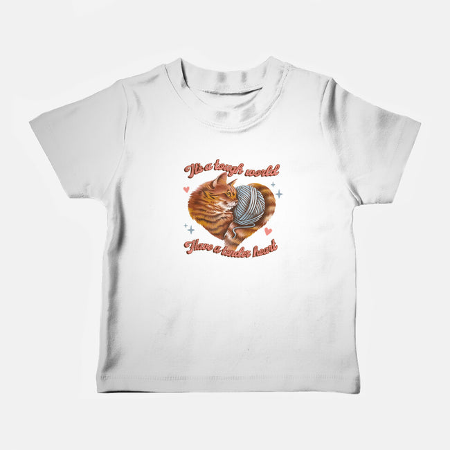 Tender Heart Cat-Baby-Basic-Tee-dandingeroz