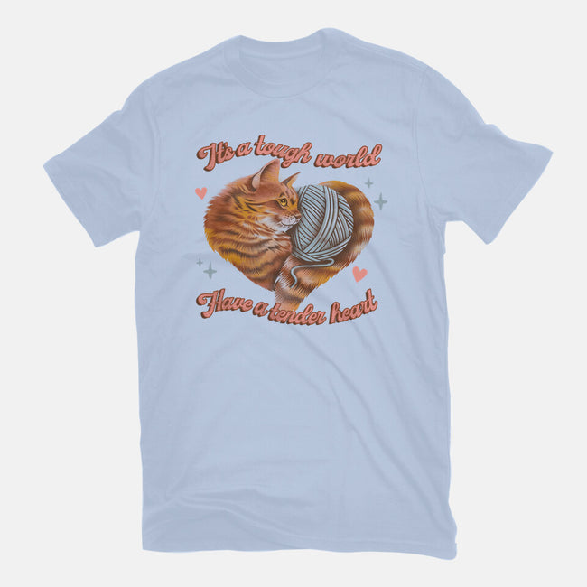 Tender Heart Cat-Womens-Fitted-Tee-dandingeroz