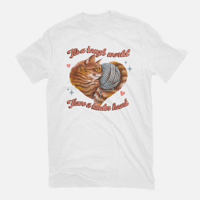 Tender Heart Cat-Womens-Fitted-Tee-dandingeroz